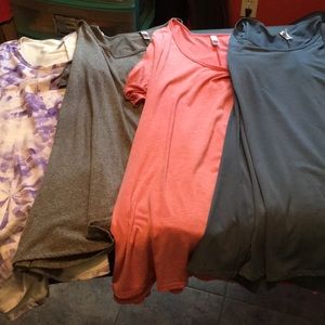 LuLaRoe perfect tees lot of four size M solids!